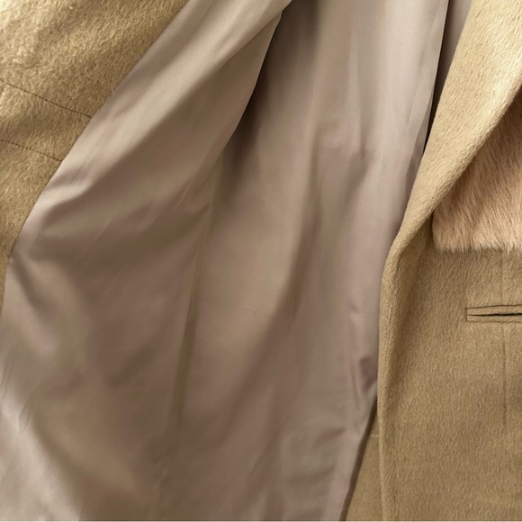 MICHELLE MASON Goat Fur Coat in Sand size XS - Picture 5 of 8